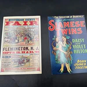 Collectible Postcards Lot - Hunterdon County Fair  Siamese Twins Show