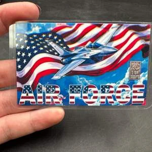 Silver Air Force Themed 1 Gram Fine Silver Bar