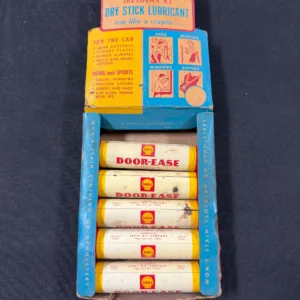 Vintage Shell Door-Ease Dry Stick Lubricant Display w/ Sticks