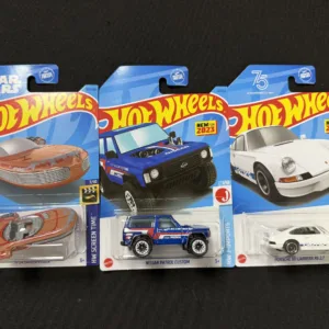 Hot Wheels 3-Car Lot – X-34 Landspeeder, Nissan Patrol Custom & Porsche 911 Carrera RS 2.7