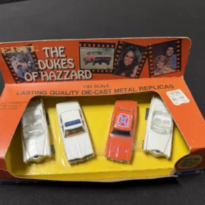 Vintage Dukes of Hazzard Die‑Cast Car Set – 1/64 Scale