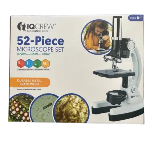 IQ Crew 52-Piece Microscope Set – STEM Learning Kit (Boxed)