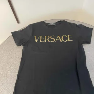 Versace Black T-Shirt w/ Gold Logo